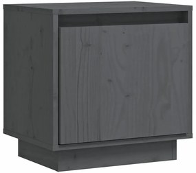 Szara drewniana szafka nocna do sypialni - Nivela