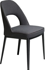 Ciemnoszare krzesło z tkaniny 4023 ANGEL CERDA