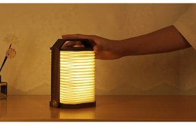 Biała/w ciemnym naturalnym kolorze dekoracja świetlna na USB Origami – Gingko