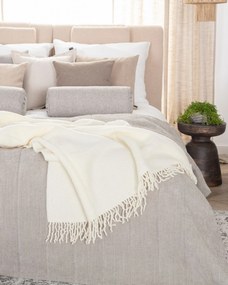 Pled Boucle 140x200cm white cream