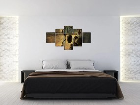 Obraz - Słuchawki lotnicze w stylu vintage (125x70 cm)