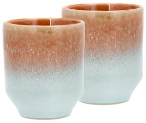 Pomarańczowe kamionkowe kubki na espresso zestaw 2 szt. 80 ml Styles – Villa Collection