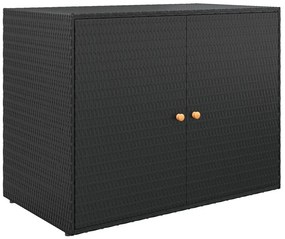 Czarna Rattanowa Szafka Na Balkon Gospodarcza D3-D28