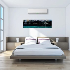 Obraz wody i skał (170x50 cm)