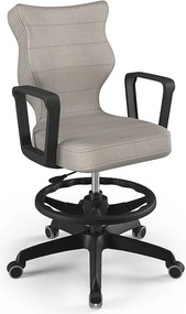 Młodzieżowe krzesło do biurka Norm Black rozmiar 5 (146-176,5 cm) z podnóżkiem