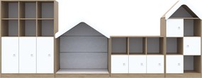 Zestaw mebli przedszkolnych z tapicerowanym domkiem Blox Base 13