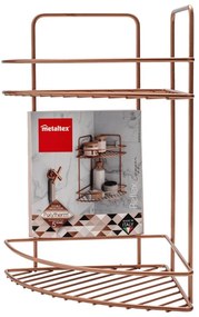 2-poziomowa narożna półka łazienkowa Metaltex Copper