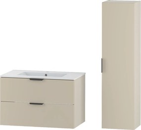 Kaszmirowy Zestaw do Łazienki 80cm Szafka z Umywalką Słupek Pile