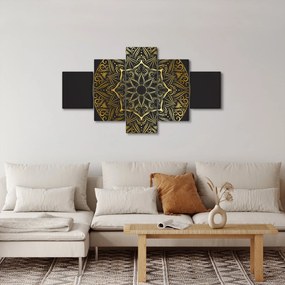 Obraz złotej abstrakcji (125x70 cm)
