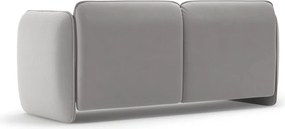 Jasnoszara aksamitna sofa 168 cm Georgia – Micadoni