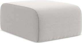 Jasnoszary aksamitny podnóżek Lani – Makamii