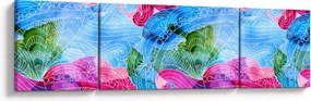 Obraz - Kolorowe fale (170x50 cm)