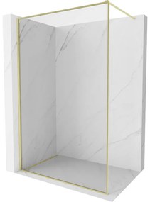 Mexen Kioto-F ścianka prysznicowa Walk-in z ramką 90 x 202 cm, transparent 8 mm, złota szczotkowana - 800-090-104-55-00