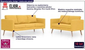 Komplet 2 sof wypoczynkowych Kazora -  Żółty