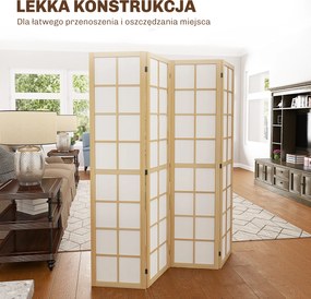 HOMCOM Składany Parawan Rozdzielający, Samodzielny Sichtschutz do Salonu, Sypialni, Biura, 160 x 170 cm