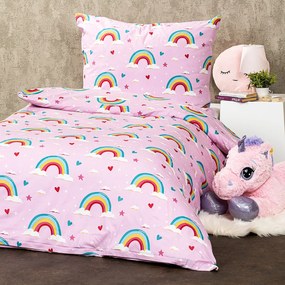 4Home Dziecięca pościel bawełniana Rainbow, 140 x200 cm, 70 x 90 cm, 140 x 200 cm, 70 x 90 cm