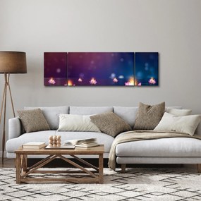 Obraz - Magiczne lilie wodne (170x50 cm)
