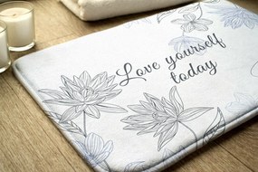 Dywanik łazienkowy Dywanik łazienkowy Kwiaty Minimalistyczny