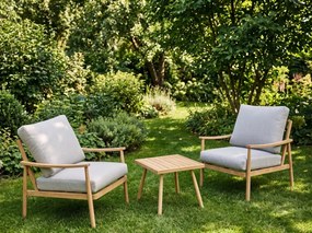Meble balkonowe z aluminium (2 fotele + stolik) SERANO