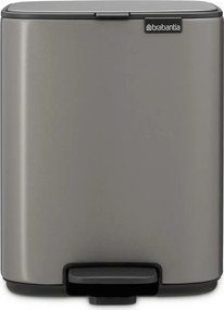 Szary stalowy kosz na śmieci z pedałem 7 l Bo – Brabantia