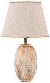 Lampa stołowa RAMZES 1xE27/40W/230V kremowa/złota