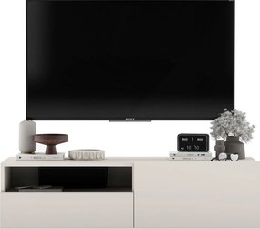 Wisząco stojąca szafka RTV Enjoy 120 cm z półką i szufladą, kaszmir mat