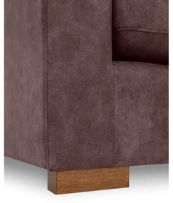 Ciemnobrązowa sofa z imitacji skóry 266 cm Hamburg – Scandic