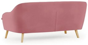 Różowa 3-osobowa sofa CORANTI VELVET