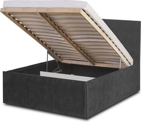 Łóżko TOWN 140x200 cm Czarny Z materacem