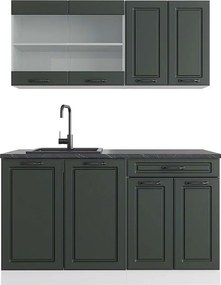 Pojedyncza kuchnia antracytowy dom wiejski/biały 140x60x81.6 r-line