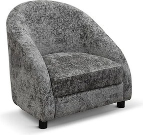 Niski fotel w szarej tkaninie - GRENOBLE