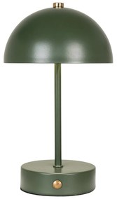 Ciemnozielona lampa stołowa LED z metalowym kloszem (wysokość 25 cm) Holt – House Nordic