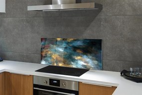 Panel szklany do Kuchni Barwna Abstrakcja Malarska