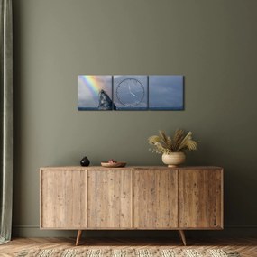Obraz - Garbus (z zegarem) (90x30 cm)