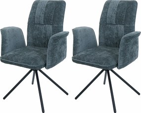 Krzesło do jadalni MCW-N99 (zestaw 2 sztuk),  niebiesko-zielony