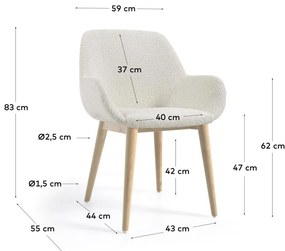 Białe krzesło Konna – Kave Home