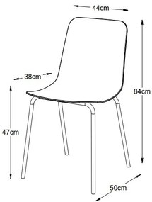 Turkusowe plastikowe krzesło Whitby – Unique Furniture