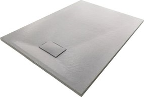 Brodzik prostokątny serii GT wykonany z SMC o wyglądzie betonu