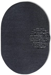 Dywan wełniany Villeroy &amp; Boch antracyt owal 160 cm x 230 cm