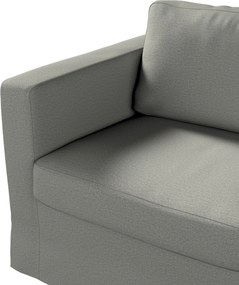 Pokrowiec na sofę Karlstad 2-osobową nierozkładaną długi kolor szary tkanina strukturalna