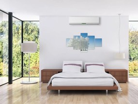 Obraz zaśnieżonego krajobrazu (125x70 cm)
