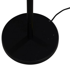 Lampa podłogowa czarna z aksamitnym abażurem wzór krokodyla 40cm - Simplo klasyczny/Antyczny Oswietlenie wewnetrzne