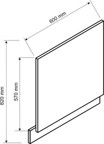 Biały nowoczesny front do zmywarki S5-R06