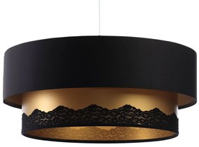 Czarno-złota lampa wisząca glamour nad stół - S432 Serdios