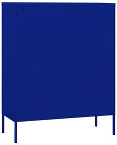Granatowa metalowa zamykana szafka gospodarcza W6-G10