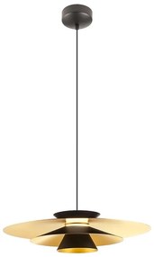 Redo 01-3001 - Lampa wisząca LED na lince FARGO LED/16,5W/230V średnica 50 cm czarny/złoty