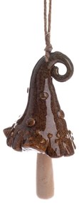 Ceramiczny dzwonek Kapelusz brązowy, 38 x 9 cm