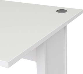 Biurko proste Prima biały 120 białe nogi