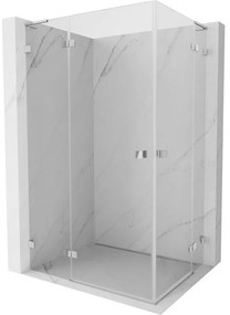 Mexen Lunar L Duo kabina prysznicowa uchylna lewa 75 x 70 cm, transparent, chrom - 834L-075L-070P-01-00