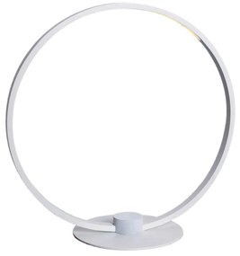 Biała owalna lampa stołowa SULION Framed